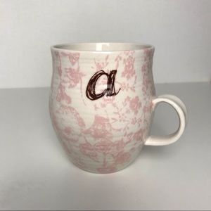 Anthropologie Letter A Monogram Coffee or Tea Mug